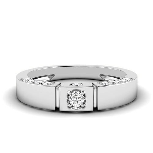0.40 CT Round Cut Lab Grown Diamonds - Wedding Band - Primestyle.com