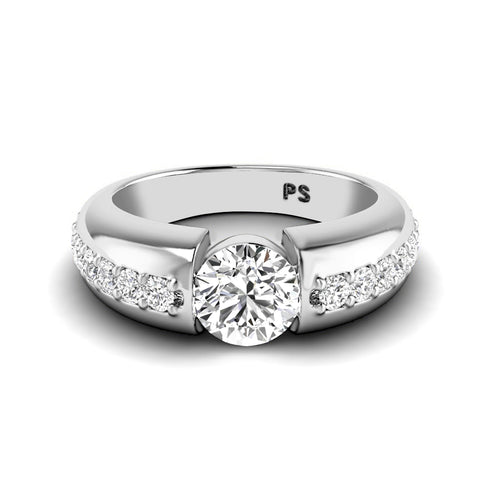 0.85-2.00 CT Round Cut Natural Diamonds - Engagement Ring