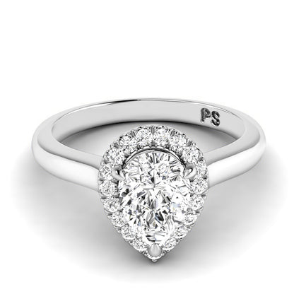 0.70-3.20 CT Round &amp; Pear Cut Diamonds - Engagement Ring