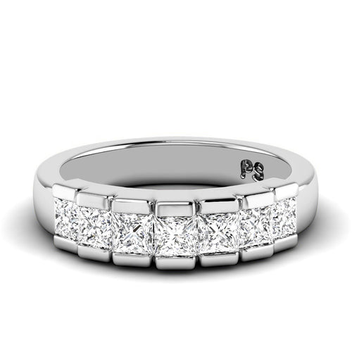 1.20 CT Princess Cut Natural Diamonds - Wedding Band
