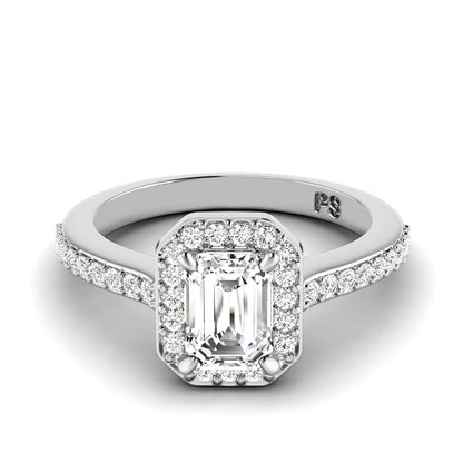 0.65-1.80 CT Round &amp; Emerald Cut Diamonds - Engagement Ring