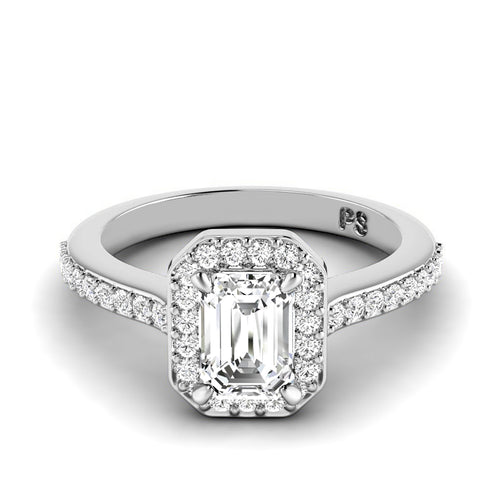 0.65-1.80 CT Round & Emerald Cut Diamonds - Engagement Ring