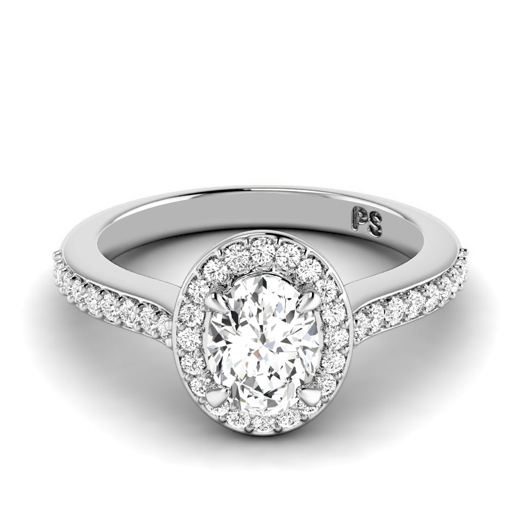 0.80-3.30 CT Round &amp; Oval Cut Lab Grown Diamonds - Engagement Ring