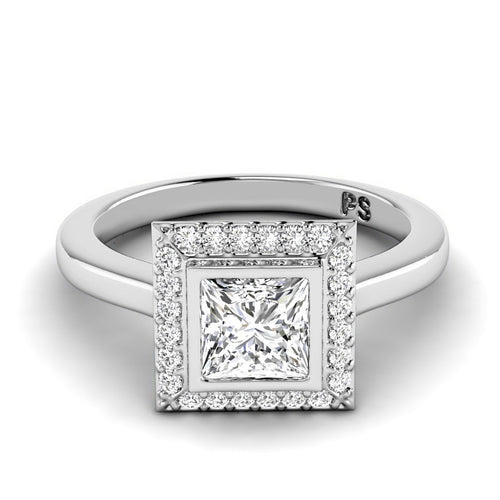 0.49-1.64 CT Round & Princess Cut Diamonds - Engagement Ring