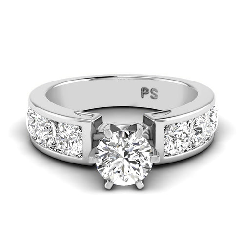 1.85-3.00 CT Round Cut Natural Diamonds - Engagement Ring