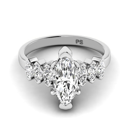 1.50-4.00 CT Marquise Cut Lab Grown Diamonds - Engagement Ring