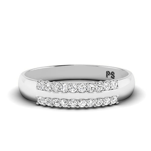 0.25 CT Round Cut Natural Diamonds - Wedding Band