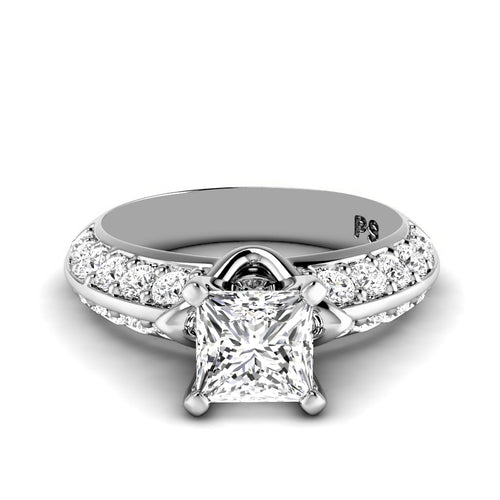1.00-2.15 CT Round & Princess Cut Diamonds - Engagement Ring