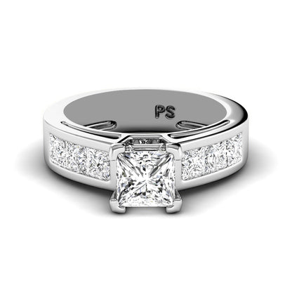 1.40-2.55 CT Princess Cut Diamonds - Engagement Ring