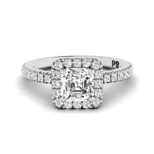 0.95 - 6.45 CT Ascher & Round Cut Diamonds - Engagement Ring - Primestyle.com