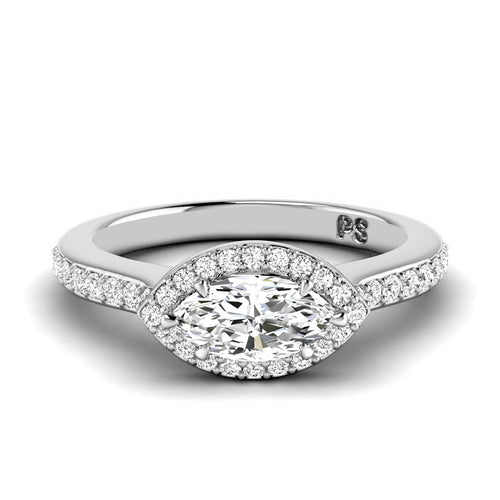 0.65-1.80 CT Round & Marquise Cut Diamonds - Engagement Ring