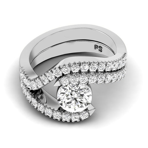 0.95-2.10 CT Round Cut Natural Diamonds - Bridal Set