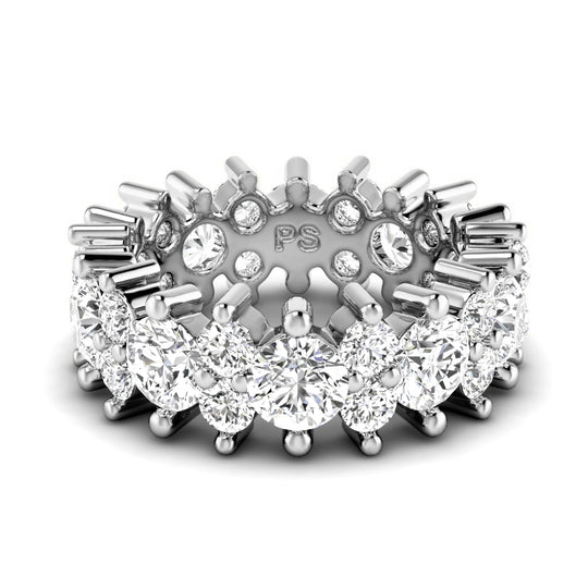2.00-6.00 CT Round Cut Lab Grown Diamonds - Eternity Ring