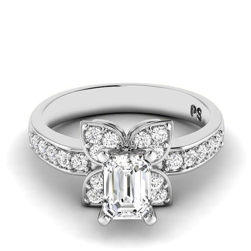 0.90-3.40 CT Round & Emerald Cut Lab Grown Diamonds - Engagement Ring
