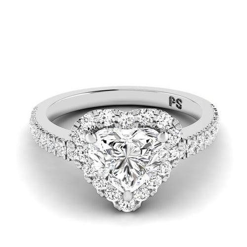 0.80-1.95 CT Round & Heart Cut Diamonds - Engagement Ring