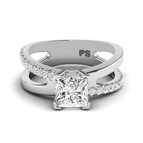 0.75 - 6.25 CT Princess & Round Cut Diamonds - Engagement Ring - Primestyle.com