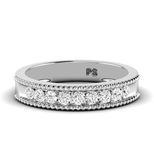 0.45 CT Round Cut Natural Diamonds - Wedding Band