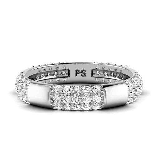 1.00 CT Round Cut Natural Diamonds - Wedding Band