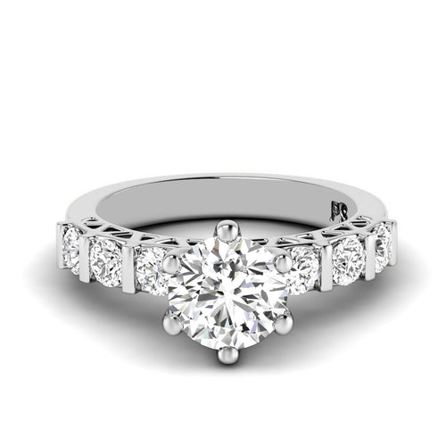 0.95-2.10 CT Round Cut Natural Diamonds - Engagement Ring