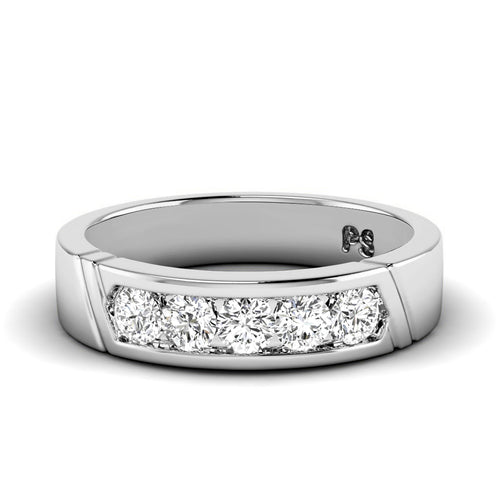 0.35 CT Round Cut Lab Grown Diamonds - Wedding Band - Primestyle.com