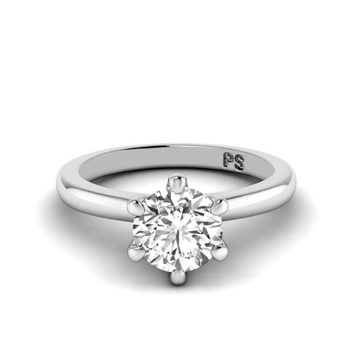 0.35-1.50 CT Round Cut Natural Diamonds - Solitaire Rings