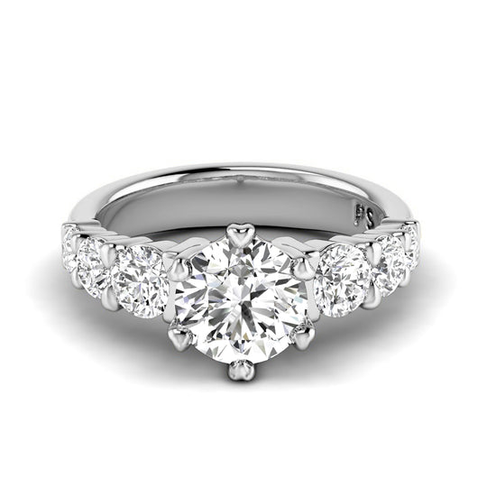 1.55-4.05 CT Round Cut Lab Grown Diamonds - Engagement Ring