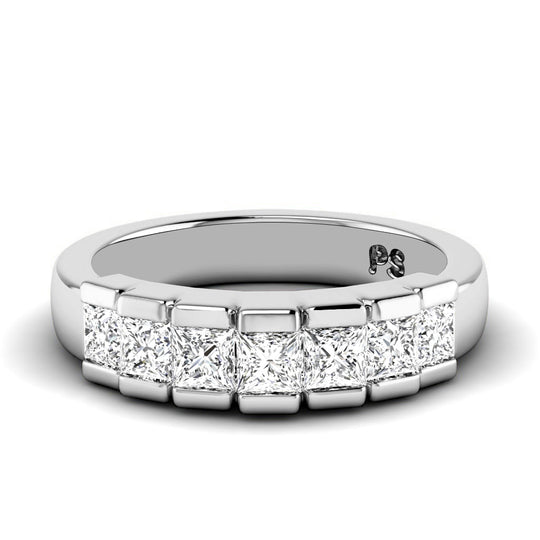 1.00 CT Princess Cut Lab Grown Diamonds - Wedding Band