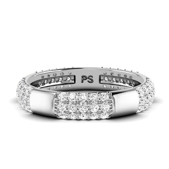 1.00 CT Round Cut Lab Grown Diamonds - Wedding Band