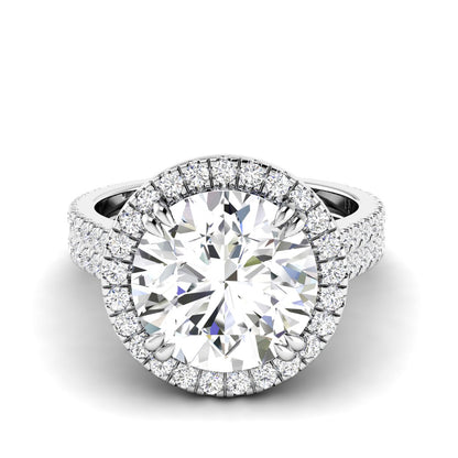 11.65 CT Round Cut Lab Grown Diamonds - Halo Ring