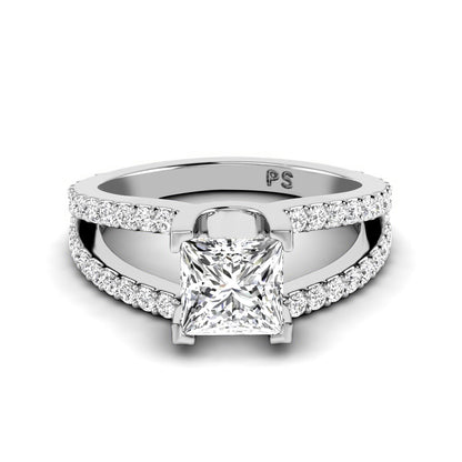 1.00-3.50 CT Round &amp; Princess Cut Lab Grown Diamonds - Engagement Ring