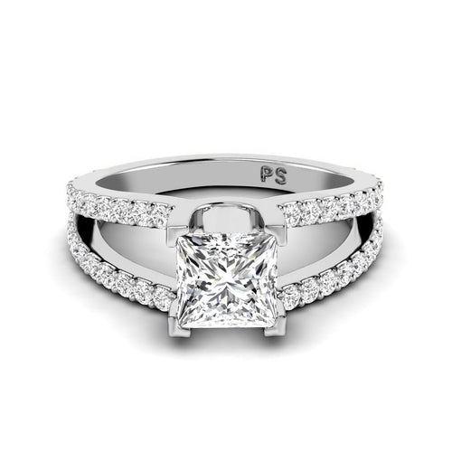 1.00 - 6.50 CT Princess & Round Cut Diamonds - Engagement Ring - Primestyle.com