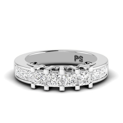 1.10 CT Princess Cut Natural Diamonds - Wedding Band