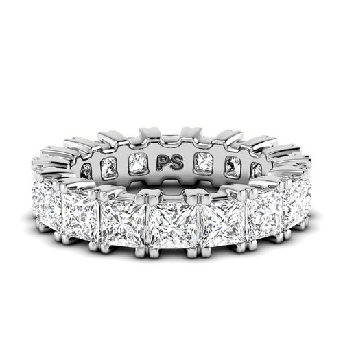 4.60 CT Princess Cut Natural Diamonds - Eternity Rings