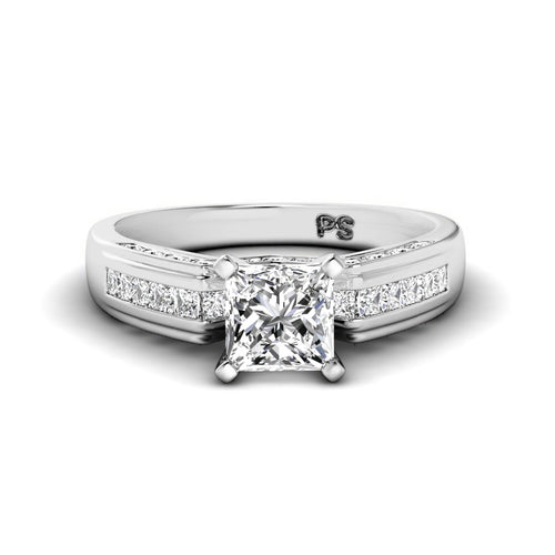 0.80-1.95 CT Round & Princess Cut Diamonds - Engagement Ring