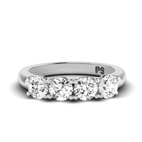 0.85 CT Round Cut Natural Diamonds - Wedding Band