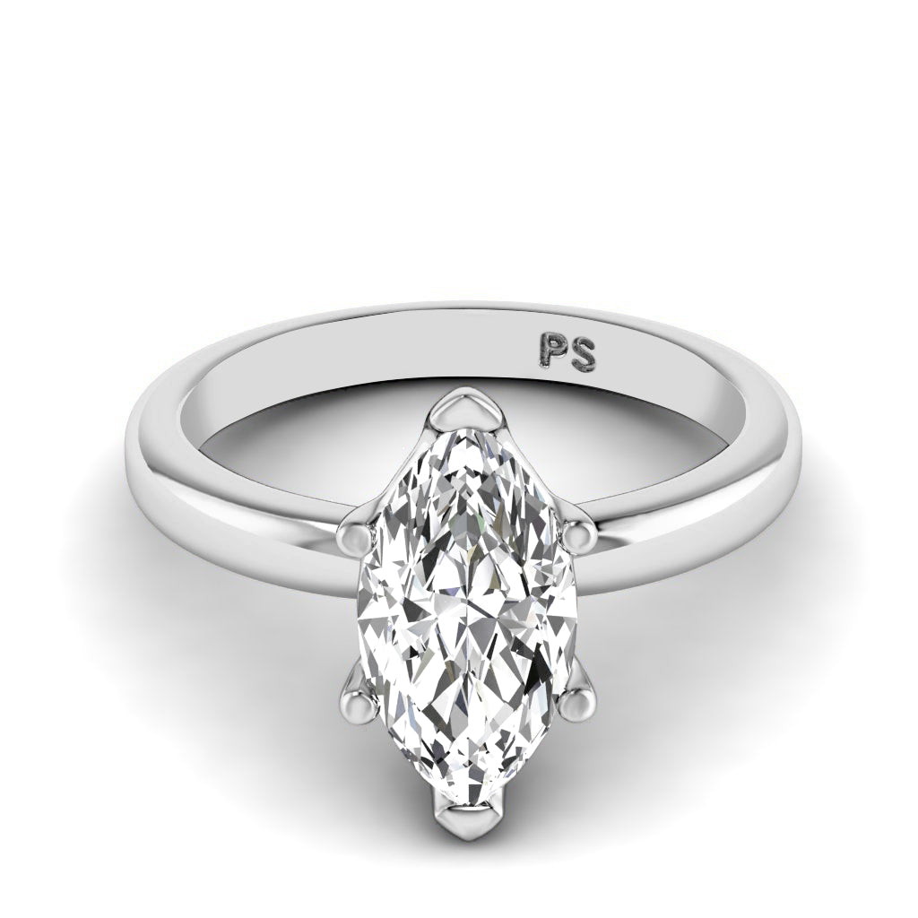 0.35-1.50 CT Marquise Cut Diamonds - Solitaire Ring