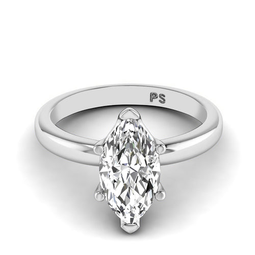 0.35-1.50 CT Marquise Cut Natural Diamonds - Solitaire Rings