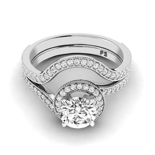 0.80-1.95 CT Round Cut Diamonds - Bridal Set