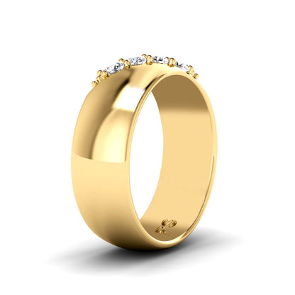 0.30 CT Round Cut Lab Grown Diamonds - Mens Wedding Band