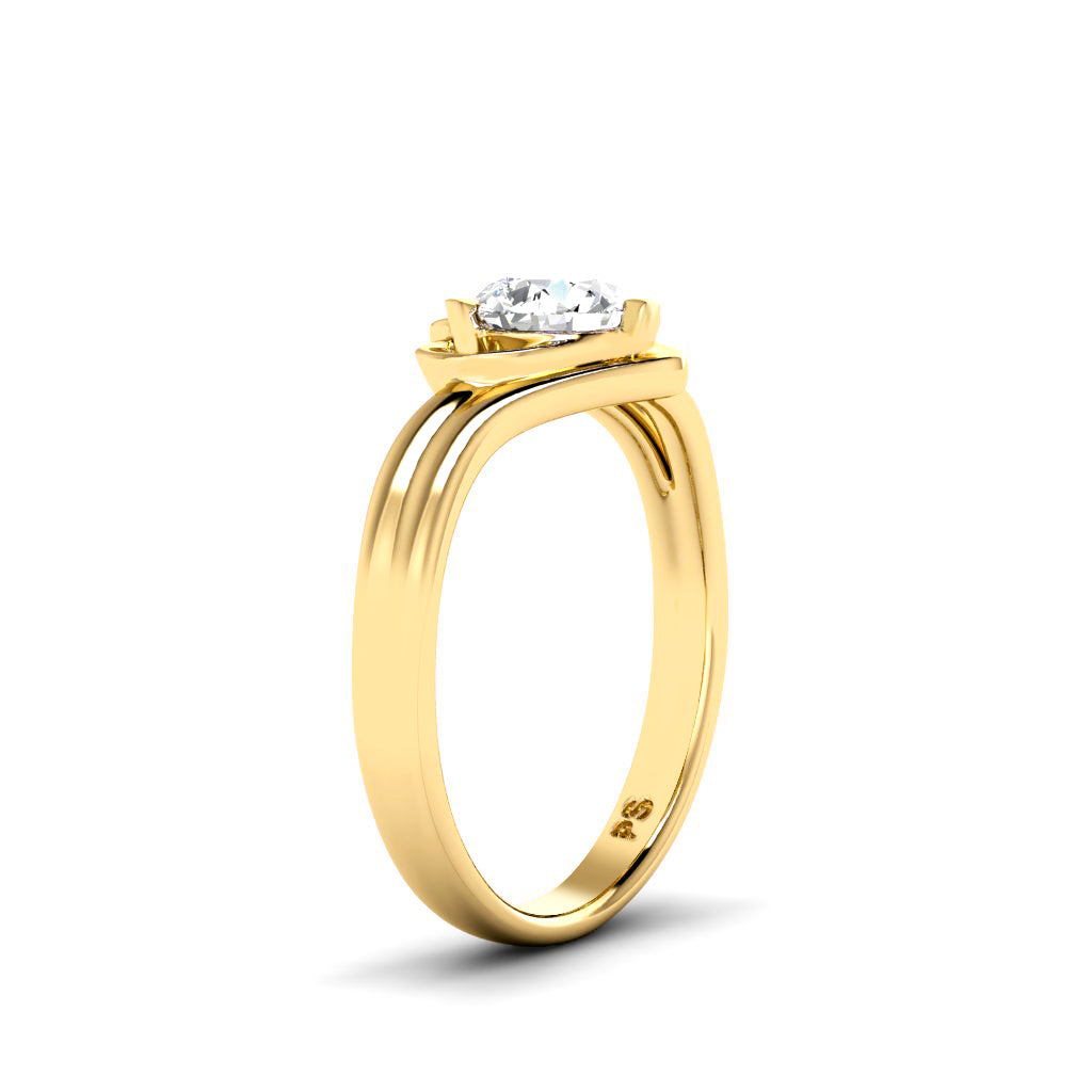 0.35-1.50 CT Round Cut Diamonds - Solitaire Ring