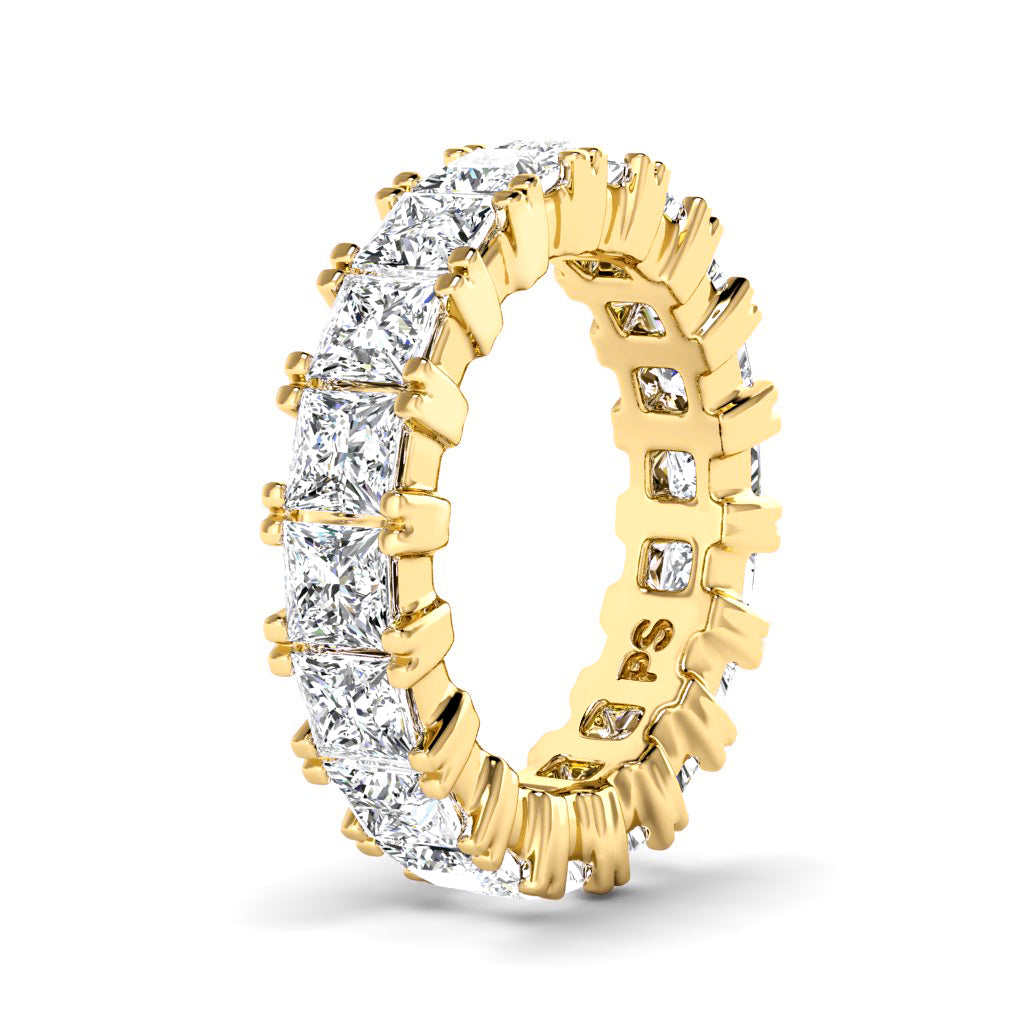 4.60 CT Princess Cut Diamonds - Eternity Ring