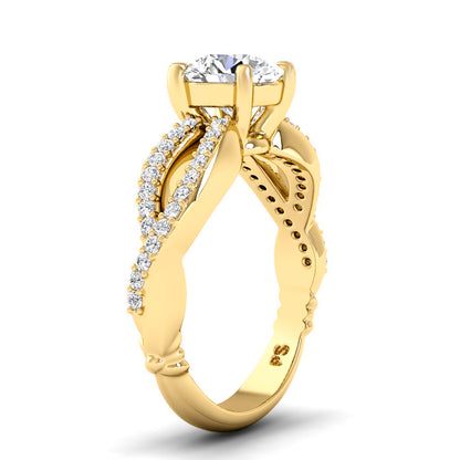 0.70-3.20 CT Round Cut Lab Grown Diamonds - Engagement Ring