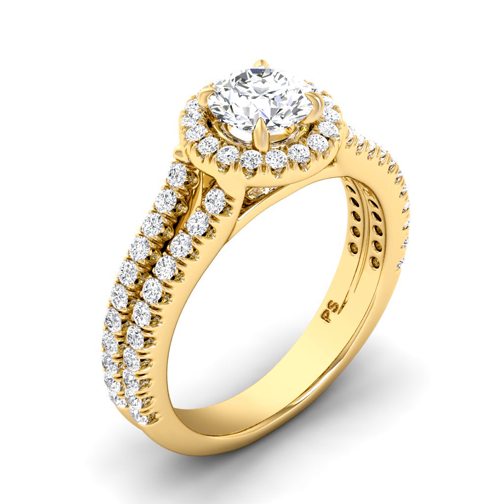 1.10-3.60 CT Round Cut Lab Grown Diamonds - Engagement Ring