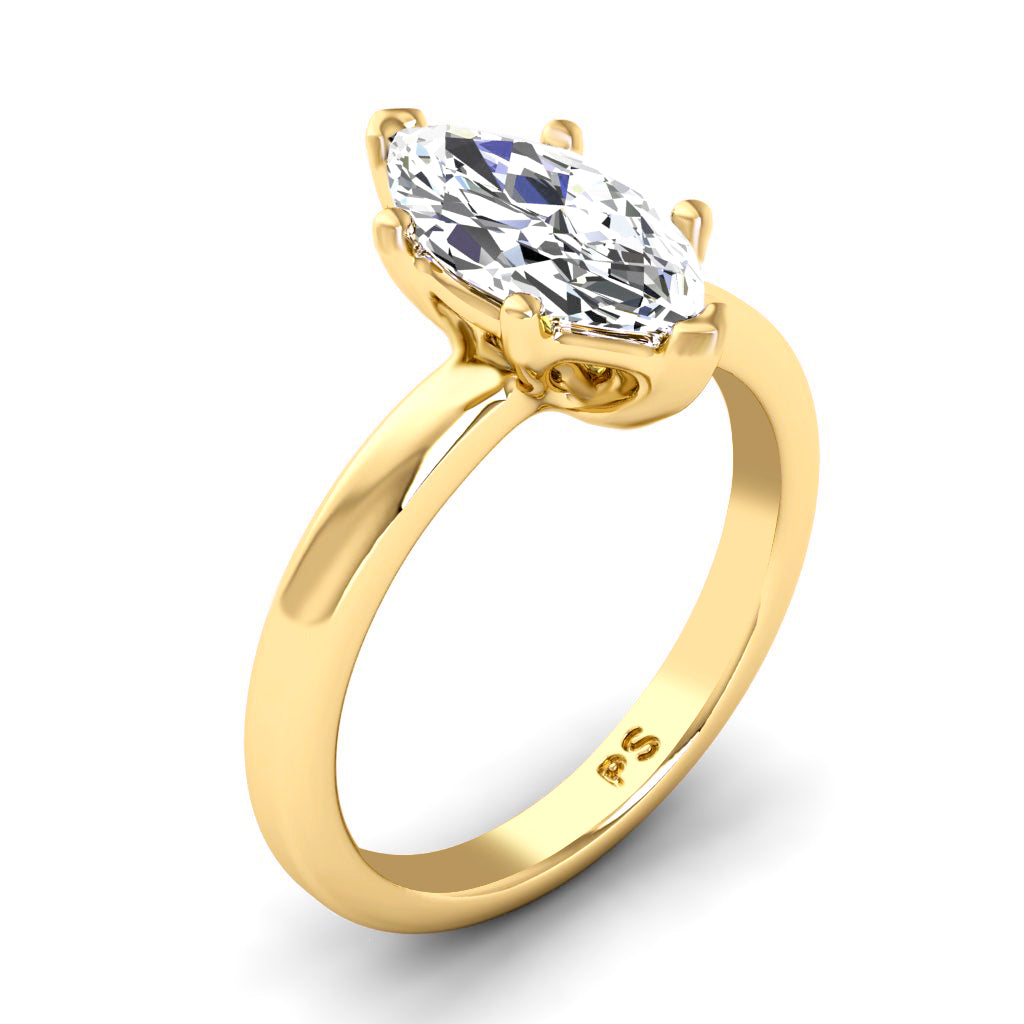 0.35-1.50 CT Marquise Cut Diamonds - Solitaire Ring