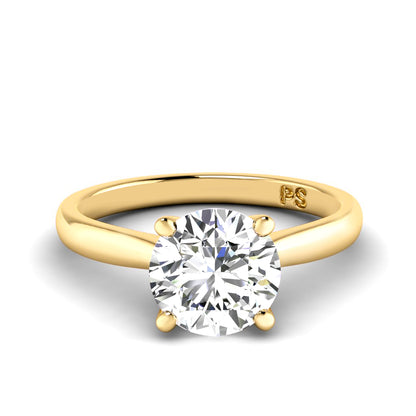 0.50-3.00 CT Round Cut Lab Grown Diamonds - Solitaire Ring