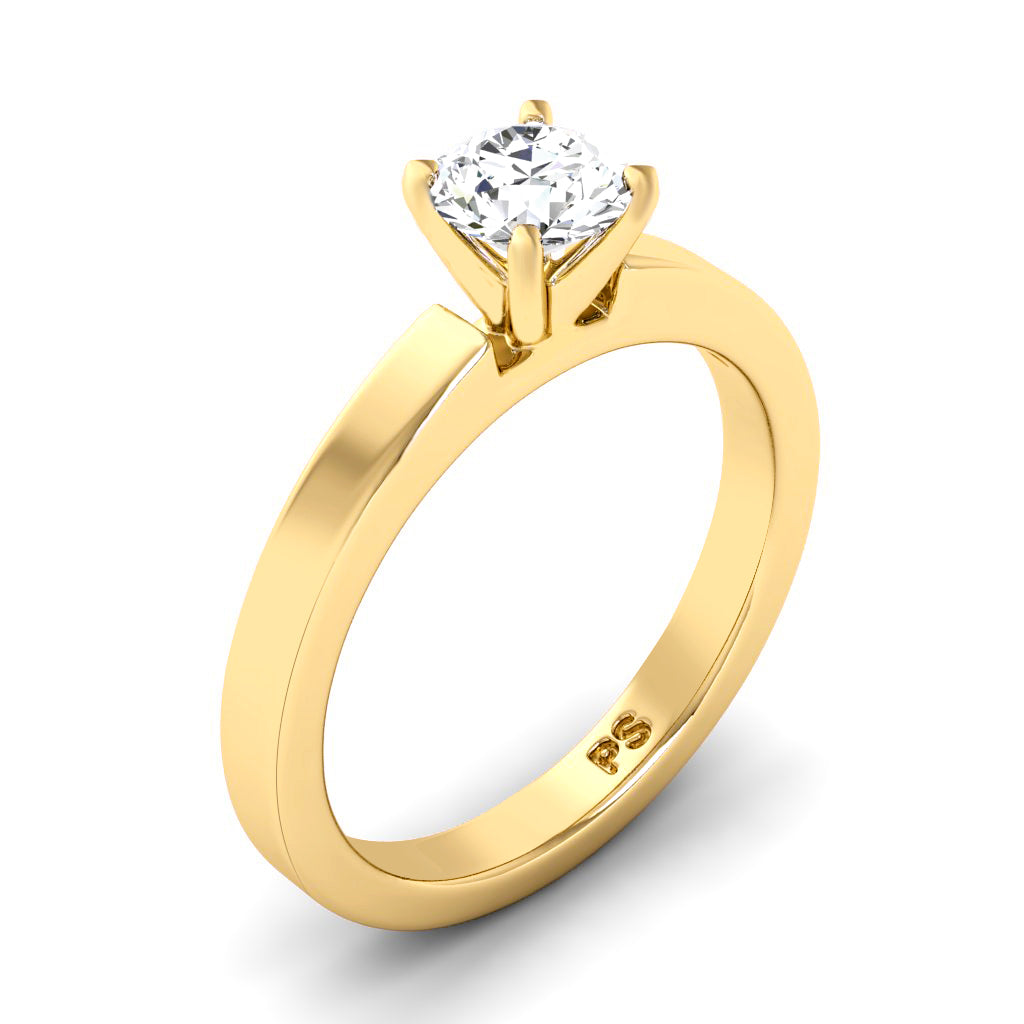 0.50-3.00 CT Round Cut Lab Grown Diamonds - Solitaire Ring