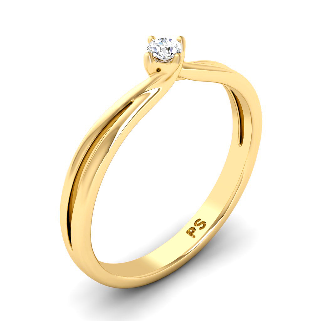 0.50-3.00 CT Round Cut Lab Grown Diamonds - Solitaire Ring