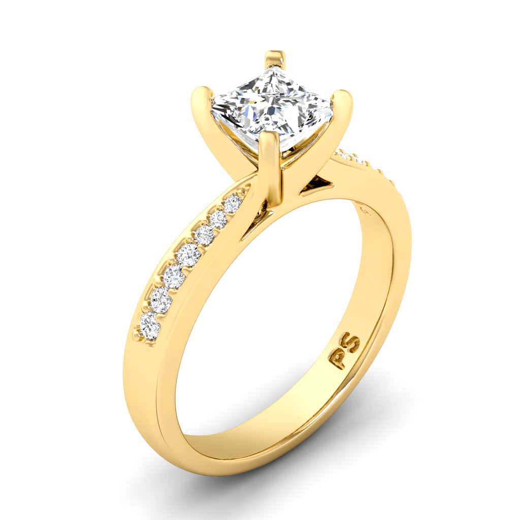 0.65-3.15 CT Round &amp; Princess Cut Lab Grown Diamonds - Engagement Ring