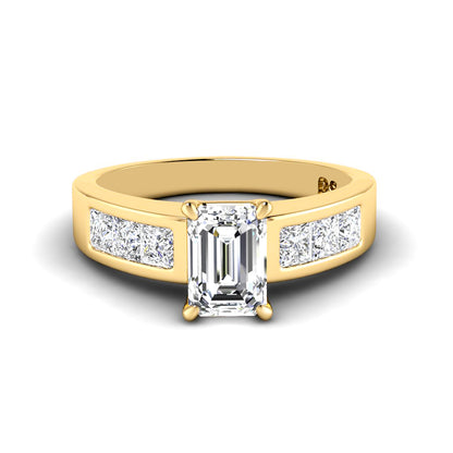 1.15-2.30 CT Princess &amp; Emerald Cut Diamonds - Engagement Ring
