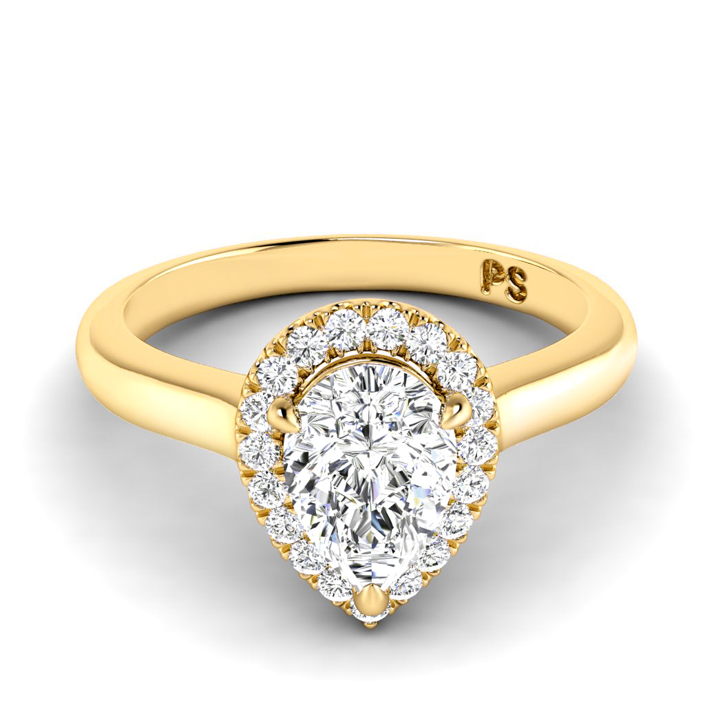 0.55-1.70 CT Round &amp; Pear Cut Diamonds - Engagement Ring